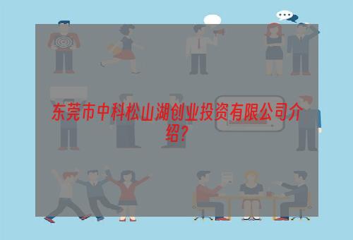 东莞市中科松山湖创业投资有限公司介绍？