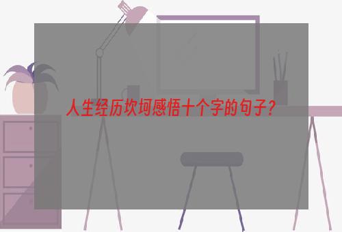 人生经历坎坷感悟十个字的句子？