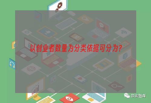 以创业者数量为分类依据可分为？