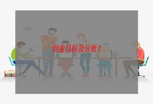 创业目标及分析？