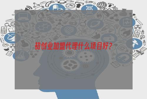 初创业加盟代理什么项目好？