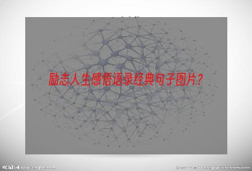 励志人生感悟语录经典句子图片？