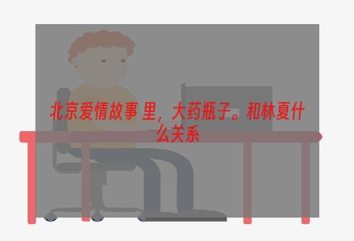 北京爱情故事 里，大药瓶子。和林夏什么关系