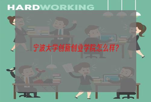 宁波大学创新创业学院怎么样？