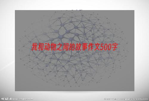 我和动物之间的故事作文500字