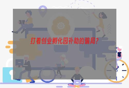 打着创业孵化园补助的骗局？