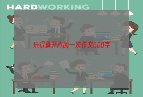 玩得最开心的一次作文600字