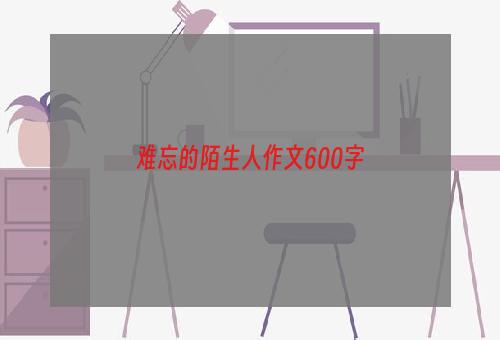 难忘的陌生人作文600字
