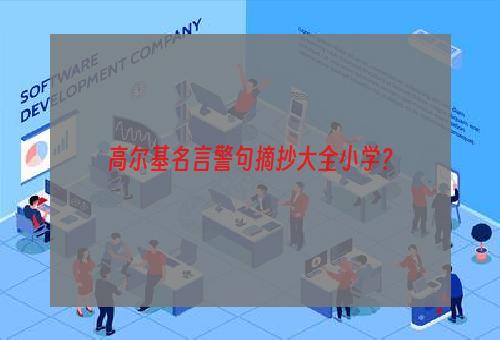 高尔基名言警句摘抄大全小学？